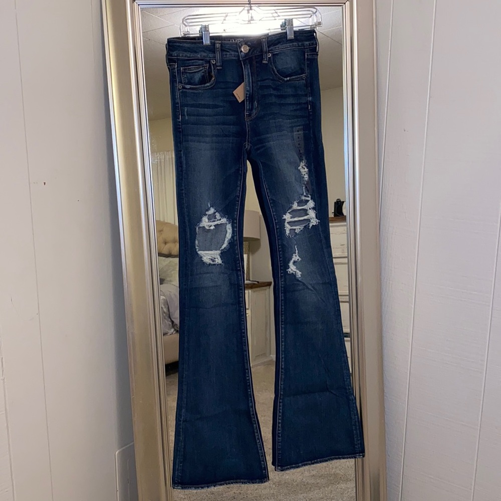American Eagle hi rise slim flare jeans